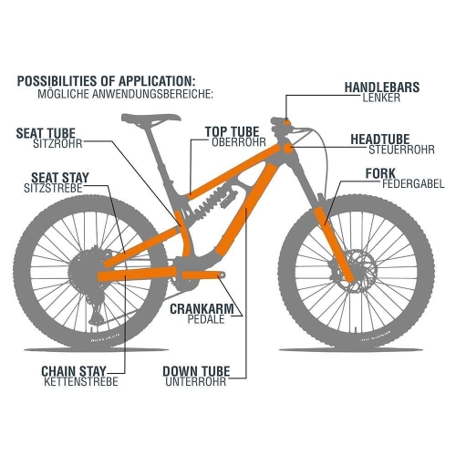 Foliatec Frame Defender Lackschutz-Folie Set Bike Rahmen Gabel Schutzfolie etc