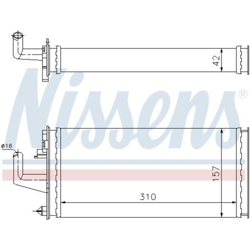 NISSENS W&auml;rmetauscher, Innenraumheizung ** FIRST FIT ** 71807