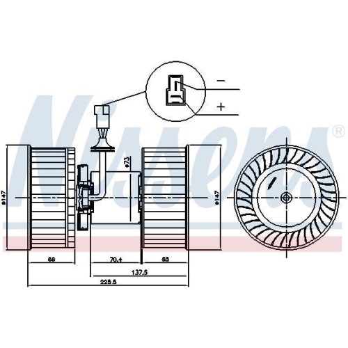 NISSENS Innenraumgebl&auml;se 87842