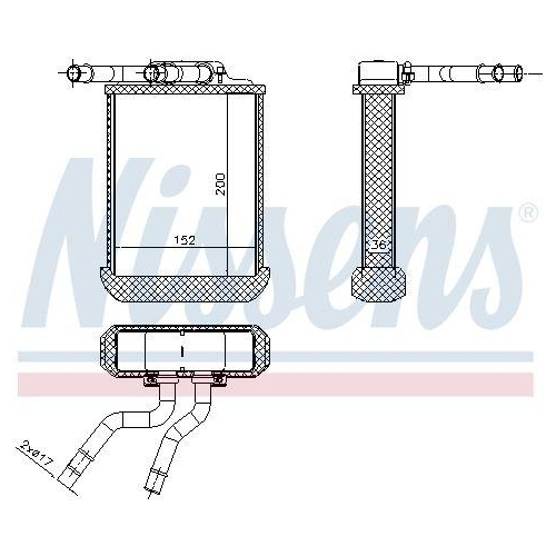 NISSENS W&auml;rmetauscher, Innenraumheizung 72045