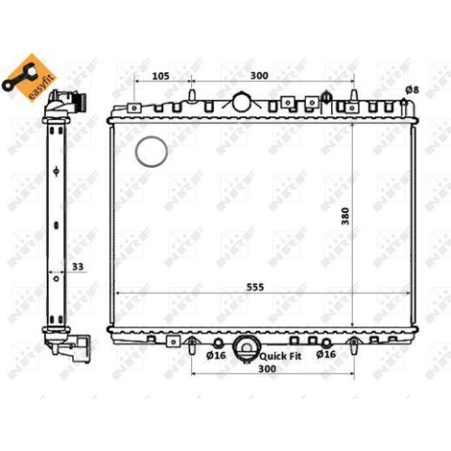 NRF K&uuml;hler, Motork&uuml;hlung EASY FIT 58341