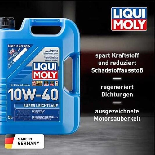 LIQUI MOLY Motoröl Super Leichtlauf 10W-40 15 Liter Set Satz 3x5 Liter Kanister