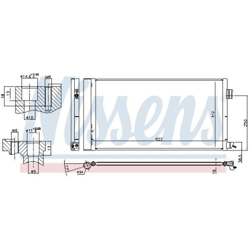 NISSENS Kondensator, Klimaanlage 940809