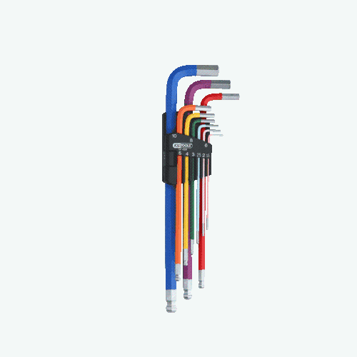 Kugelkopf-Innensechskant-Winkelstiftschl&uuml;ssel-Satz, 9-tlg KS TOOLS 151.4325