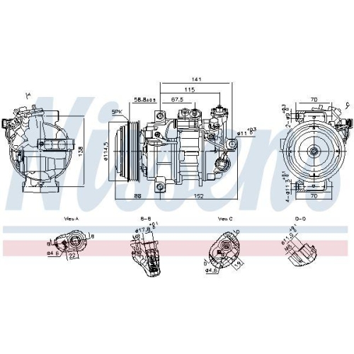 NISSENS Kompressor, Klimaanlage ** FIRST FIT ** 891101