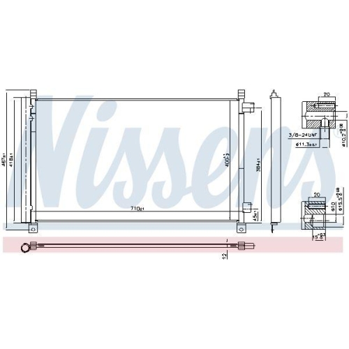 NISSENS Kondensator, Klimaanlage ** FIRST FIT ** 940548