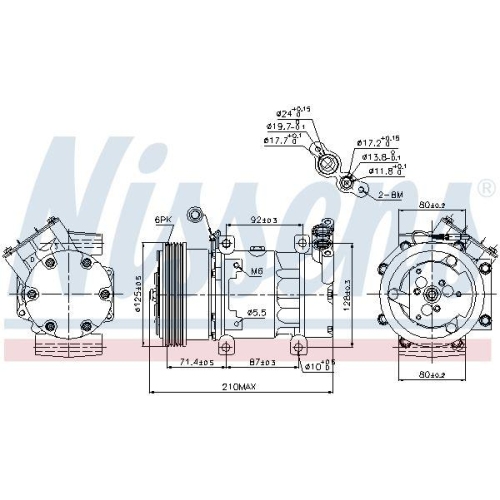 NISSENS Kompressor, Klimaanlage ** FIRST FIT ** 89159