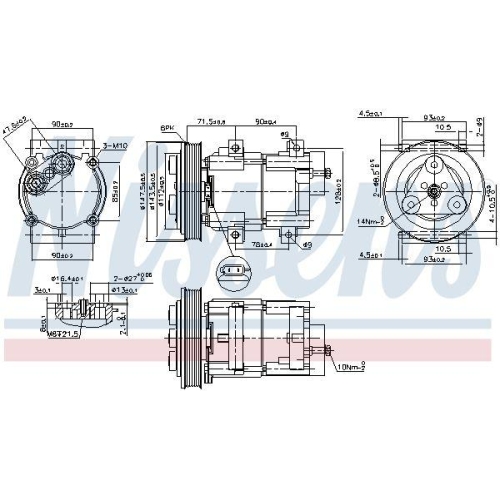 NISSENS Kompressor, Klimaanlage ** FIRST FIT ** 89190