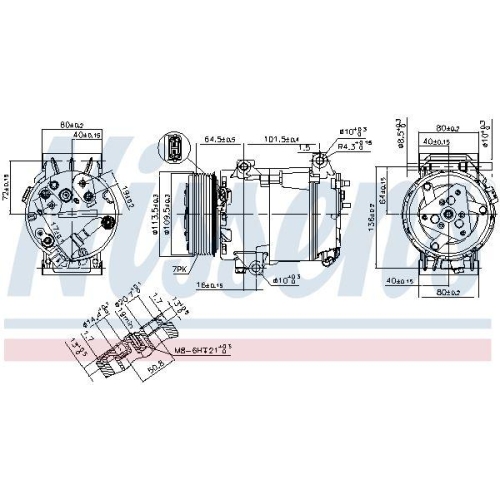 NISSENS Kompressor, Klimaanlage ** FIRST FIT ** 89369