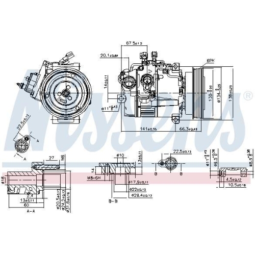 NISSENS Kompressor, Klimaanlage ** FIRST FIT ** 89462