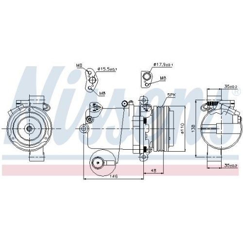 NISSENS Kompressor, Klimaanlage ** FIRST FIT ** 89133