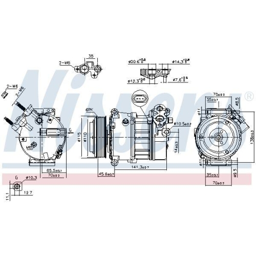 NISSENS Kompressor, Klimaanlage ** FIRST FIT ** 890617