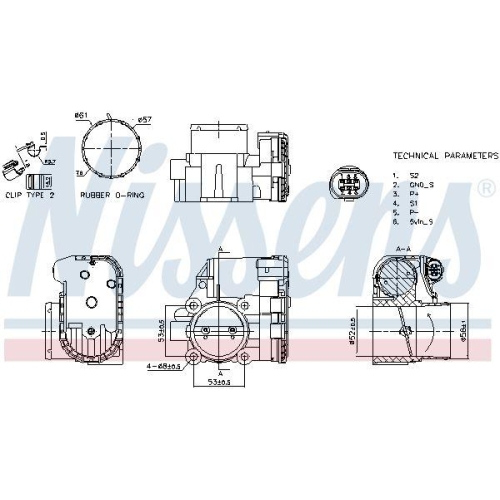 NISSENS Drosselklappenstutzen ** FIRST FIT ** 955103