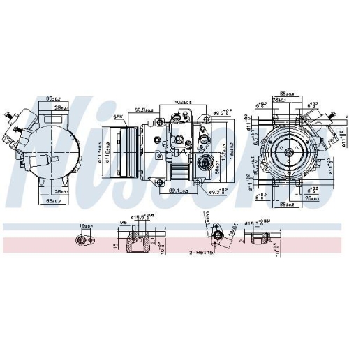 NISSENS Kompressor, Klimaanlage ** FIRST FIT ** 890631