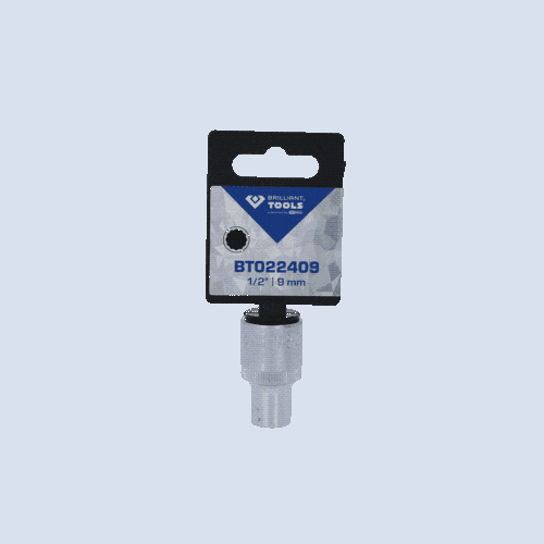 1/2 Zoll Zw&ouml;lfkant-Stecknuss, 9 mm BRILLIANT TOOLS BT022409