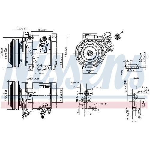 NISSENS Kompressor, Klimaanlage ** FIRST FIT ** 890332