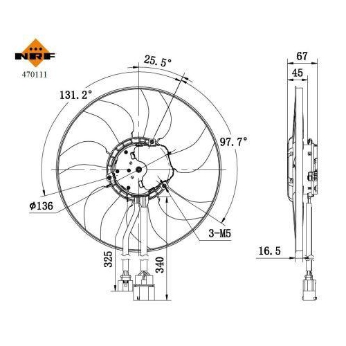 NRF Lüfter, Motorkühlung 470111