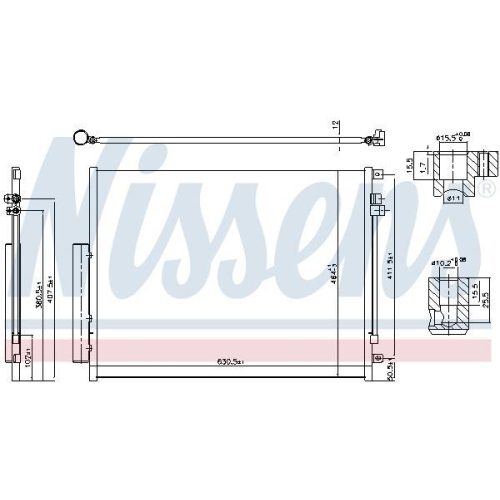 NISSENS Kondensator, Klimaanlage ** FIRST FIT ** 941065