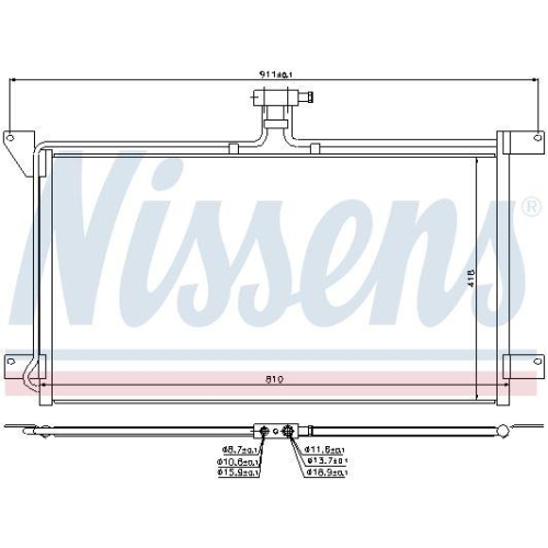 NISSENS Kondensator, Klimaanlage 94538