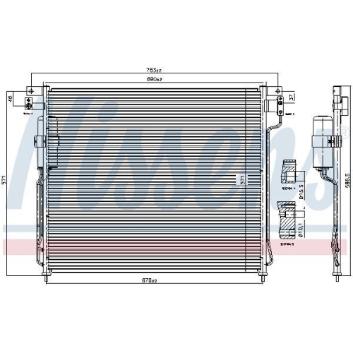 NISSENS Kondensator, Klimaanlage ** FIRST FIT ** 94879