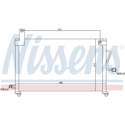 NISSENS Kondensator, Klimaanlage 94751