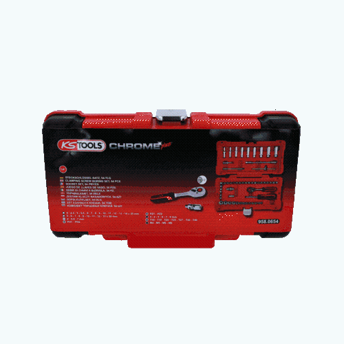 1/4 Zoll CHROMEplus Steckschl&uuml;ssel-Satz, 54-tlg KS TOOLS 958.0654