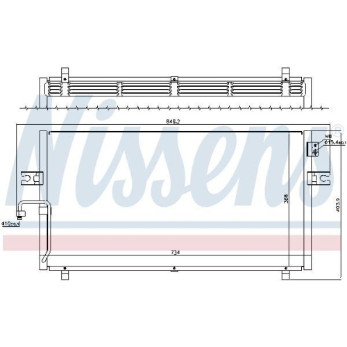NISSENS Kondensator, Klimaanlage 94499
