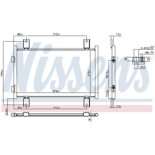 NISSENS Kondensator, Klimaanlage ** FIRST FIT ** 94712