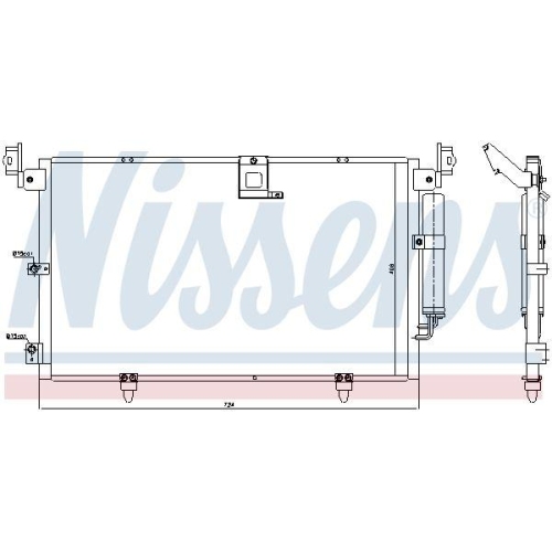 NISSENS Kondensator, Klimaanlage 94789