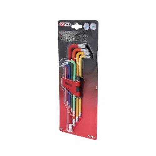 Kugelkopf-Torx-Winkelstiftschl&uuml;ssel-Satz, extra lang, 9-tlg KS TOOLS 151.5210