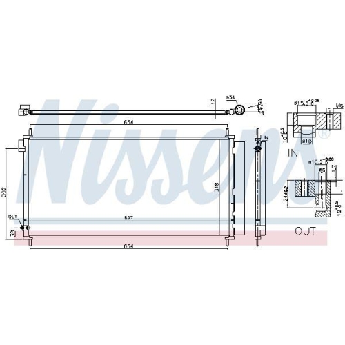 NISSENS Kondensator, Klimaanlage ** FIRST FIT ** 941038