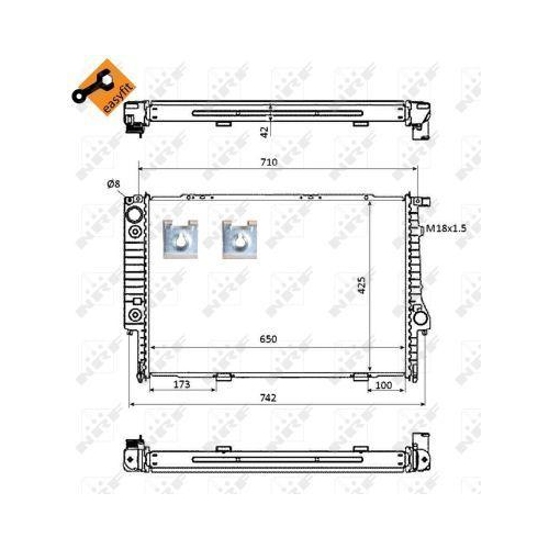 NRF K&uuml;hler, Motork&uuml;hlung EASY FIT 53870