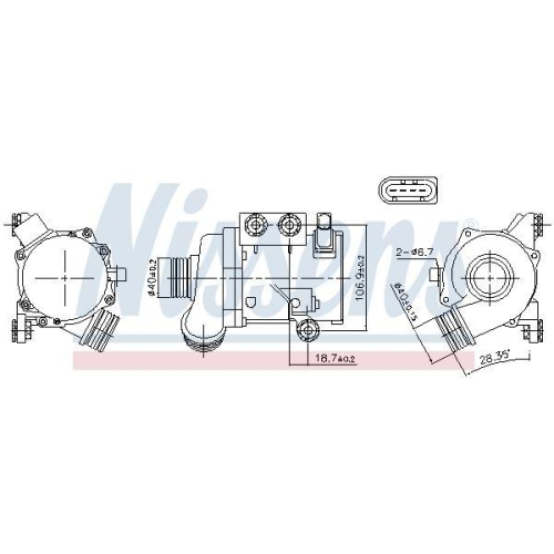 NISSENS Wasserpumpe, Motork&uuml;hlung ** FIRST FIT ** 831076