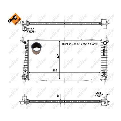 NRF K&uuml;hler, Motork&uuml;hlung EASY FIT 56036