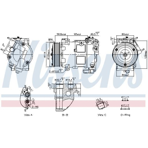 NISSENS Kompressor, Klimaanlage ** FIRST FIT ** 891094