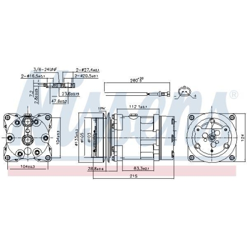 NISSENS Kompressor, Klimaanlage ** FIRST FIT ** 891197