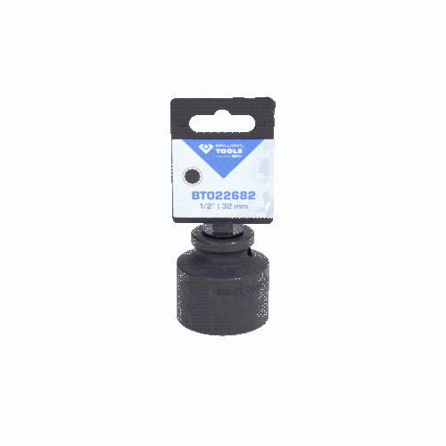 1/2 Zoll Kraft-Stecknuss Zw&ouml;lfkant 32 mm, kurz BRILLIANT TOOLS BT022682