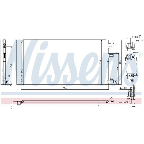 NISSENS Kondensator, Klimaanlage 940381