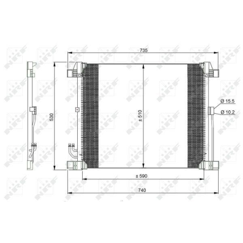 NRF Kondensator, Klimaanlage EASY FIT 350099