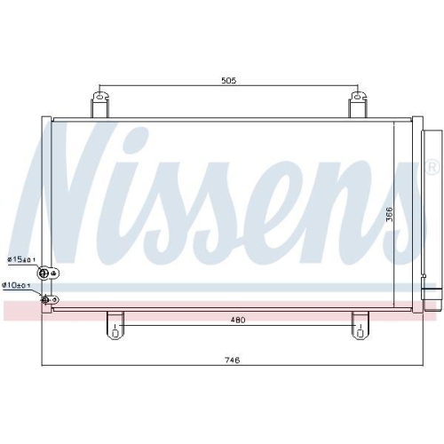 NISSENS Kondensator, Klimaanlage 940443