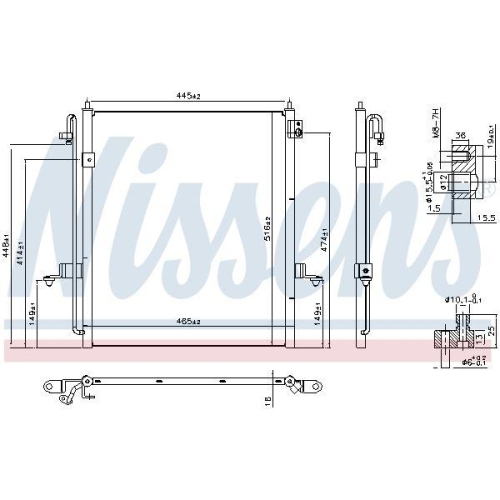 NISSENS Kondensator, Klimaanlage ** FIRST FIT ** 940610