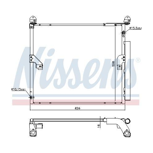 NISSENS Kondensator, Klimaanlage 940623