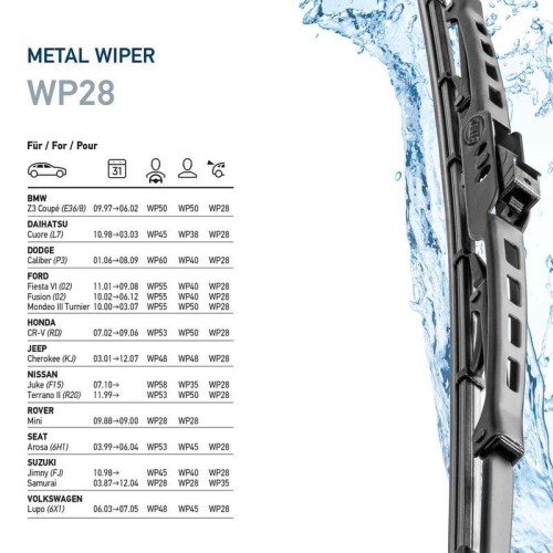HELLA Wischblatt Metal 9XW 178 878-111