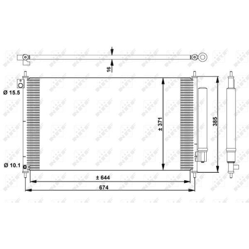 NRF Kondensator, Klimaanlage EASY FIT 350121