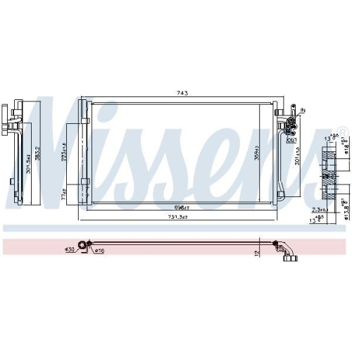 NISSENS Kondensator, Klimaanlage ** FIRST FIT ** 941175