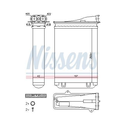 NISSENS W&auml;rmetauscher, Innenraumheizung ** FIRST FIT ** 72954