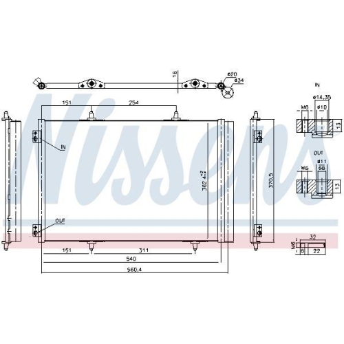 NISSENS Kondensator, Klimaanlage ** FIRST FIT ** 941276