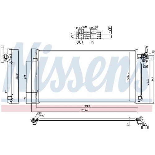 NISSENS Kondensator, Klimaanlage ** FIRST FIT ** 941287