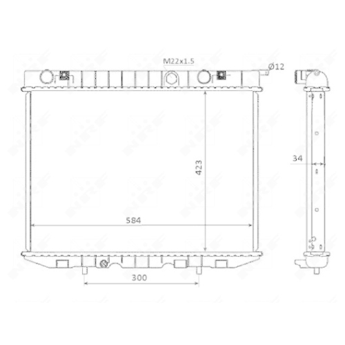NRF K&uuml;hler, Motork&uuml;hlung EASY FIT 53940