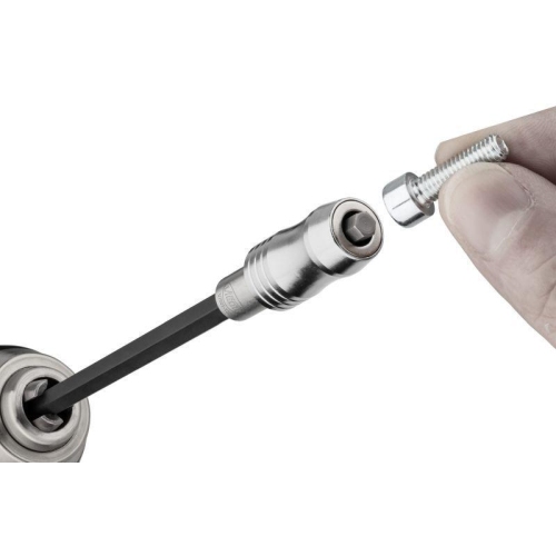 VIGOR Bithalter mit Magnetring lang 1/4Zoll 6kt massiv/hohl 150mm V7601-150